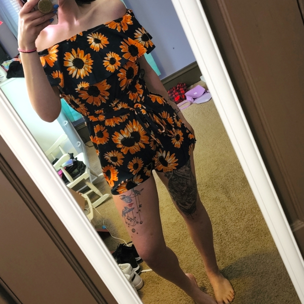 Shein sunflower romper